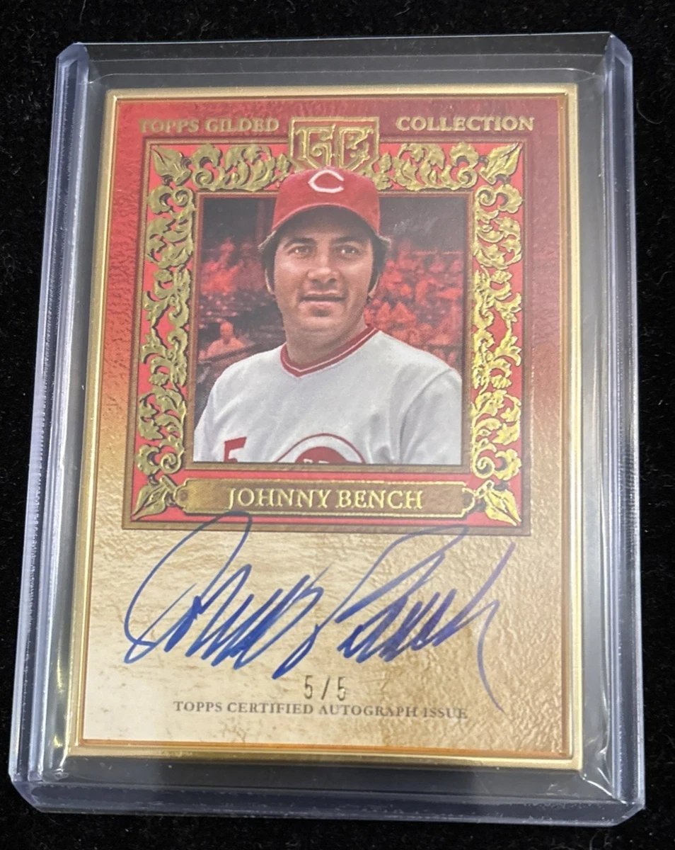 Topps Johnny Bench Baseball Original Autographed Sports Trading