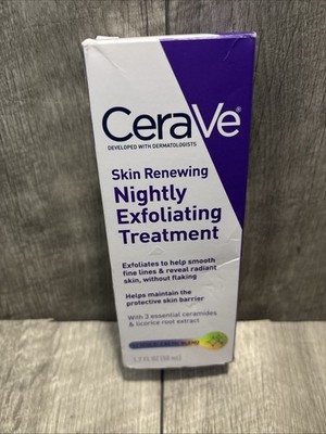 CeraVe Skin Renewing Nightly Exfoliating Treatment Serum Anti Aging - 1.7 fl oz