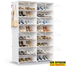 Expandable Shoe Rack 32 Pairs Dustproof Sturdy Modern Storage Organizer New