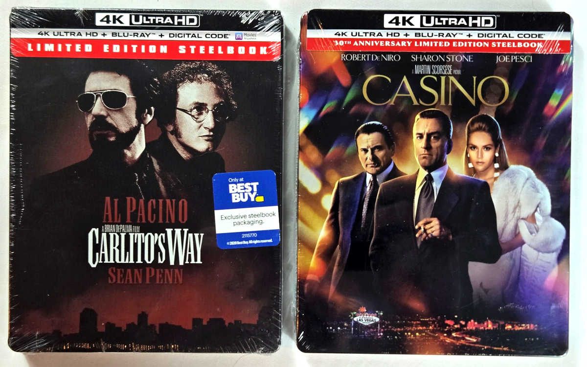 Carlito's Way 4K STEELBOOK & Casino 4K 30th Anniversary STEELBOOK