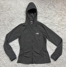 The North Face Women's Small Gray Fleece Full Zip Hoodie Jacket Thumbholes
