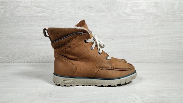 Women Ecco Boots Brown Leather 37 #3RCF