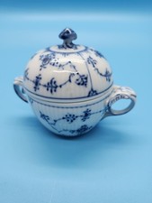 Royal Copenhagen Blue Fluted Full Lace Sugar Bowl w Lid Denmark 161