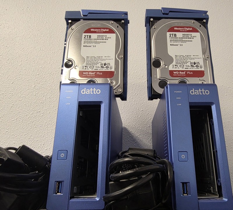 Lot Of 2: Datto L3A2 With 2TB WD Red HDDs And Power Cables Included