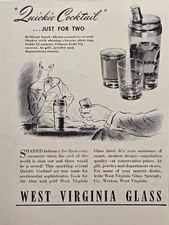 West Virginia Glass Specialty Co Weston WV Quickie Cocktail Set Print Ad 1949
