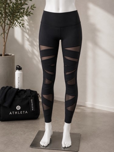 Lululemon Wonder Under Mesh Panel High Rise Leggings Black Size 8