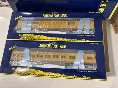 S-GAUGE AMERICAN FLYER 6-48983 UP HEAVYWEIGHT 2 PACK, BAGGAGE AND COACH, NIB - Image 1 of 4