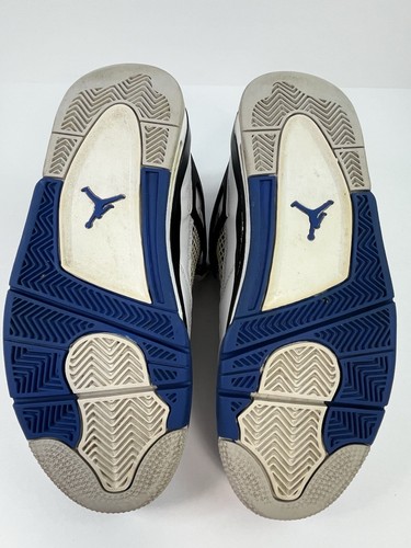 Nike Air Jordan 4 Retro Motorsport Herren Größe 8,5 weiß blau schwarz 308497-117 - Bild 9 von 13