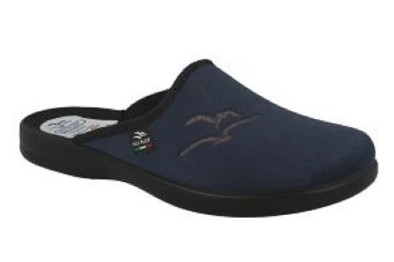 PÖLKING Fly Flot Herren Pantoffel,Hausschuhe,Blau,Gr. 40-47