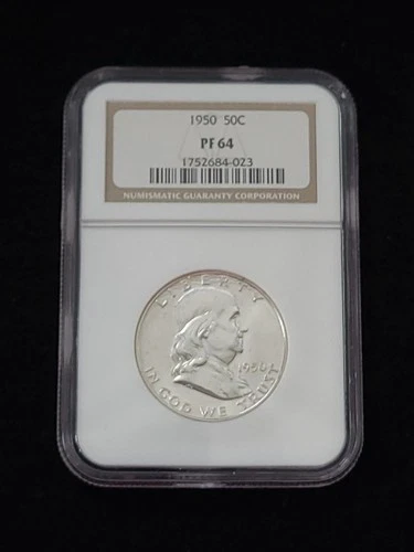 1950 Franklin Silver Half Dollar NGC Graded Proof 64 #1752684-023 NICE!