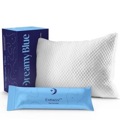DreamyBlue Signature Pillow w/Adjustable Loft   Shredded Memory Foam Fill  