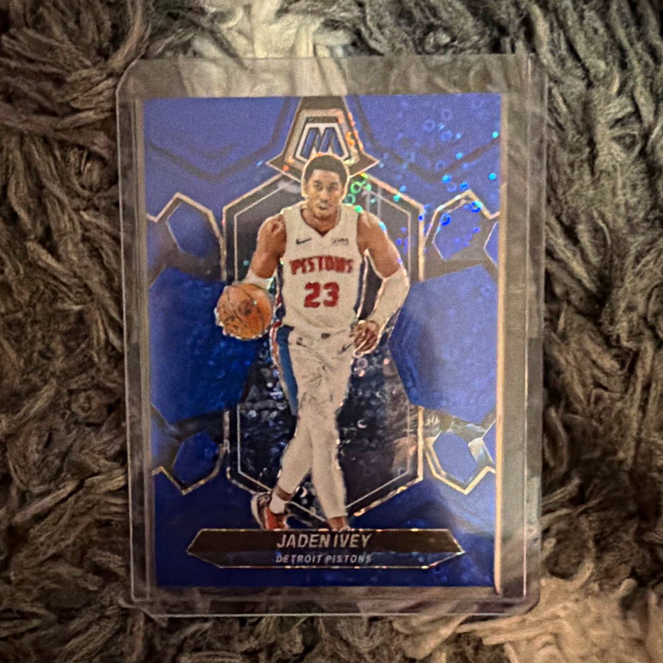 Panini 2023-24 Mosaic Jaden Ivey Fast Break Blue Mosaic Prizm /85 #137