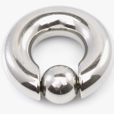 Men s  Body Jewelry Captive Bead 00ga Stainless Steel Silver 