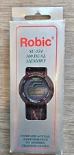Robic SC534 Referee Officials Watch Game & Match Timer, Jet Black NEW NIB sc-534