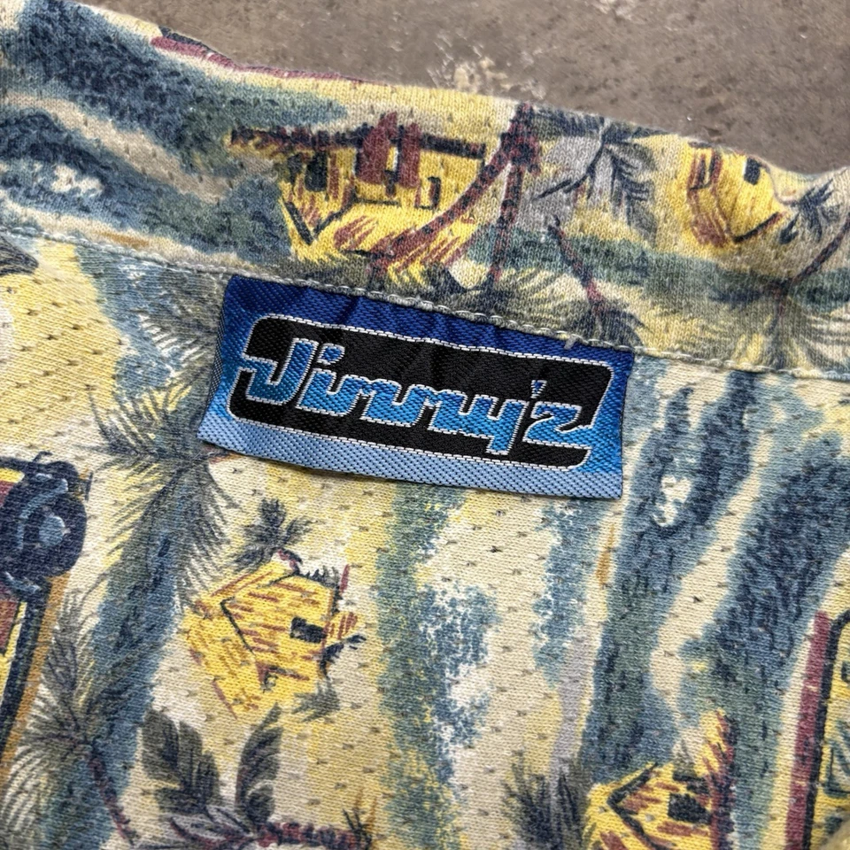 Vintage Jimmy Z Button Shirt Size L XL Woody Car Surfer 80's 90s Streetwear - Image 2 of 4