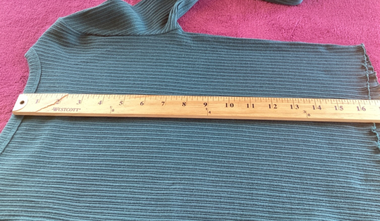 EUC Aeropostale Green Long Sleeve Ribbed Seriously Soft Shrunken Tee Size Small