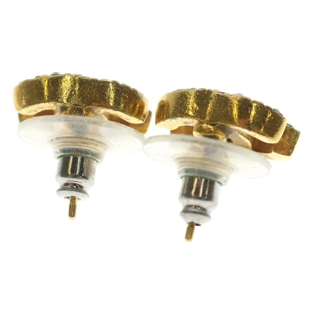 CHANEL Coco Mark Earrings Rhinestone Gold GP Used 0ebfe8c38da0eda4561e4a4e62daa5 thumbnail 2