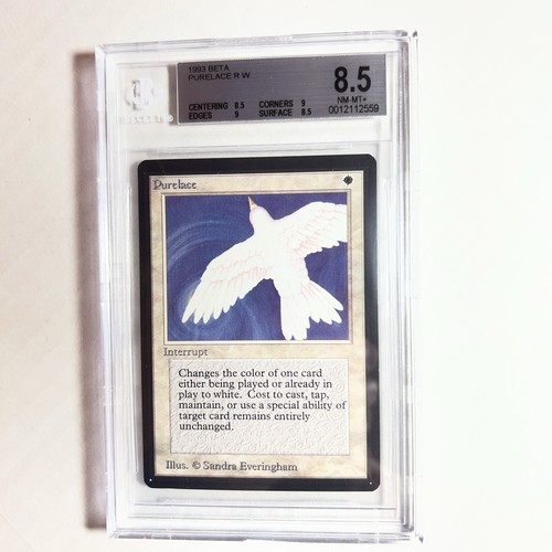 MTG BETA Purelace  BGS 8.5 Quad++  NM-MT+  (Mint corners, edges)  1993