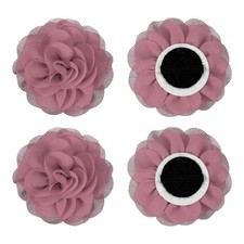 3.1" Dog Collar Flowers for Dogs Dusty Red 4Pcs