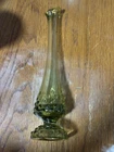vintage Fenton Hobnail Swung Vase in the Colonial Green color.  The