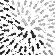 76 Piece Mini Faux Rats Bulk Plastic Faux Mouse Toys Realistic Pranks Mice Si...