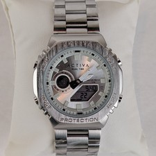 Activa Signal x Invicta Men's 45.5mm Digital/Analog Watch Silver Uni ACWM423-002