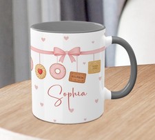 Personalised Biscuit Lover Mug – Custom Name Cute Cookie Coffee Cup