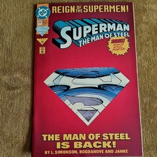 DC Comics Superman: The Man of Steel 22 1993 Reign of the Supermen Poster