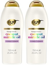 OGX Coconut Miracle Oil Conditioner 25.4oz 2Pk Damage Remedy Frizzy Hair Care