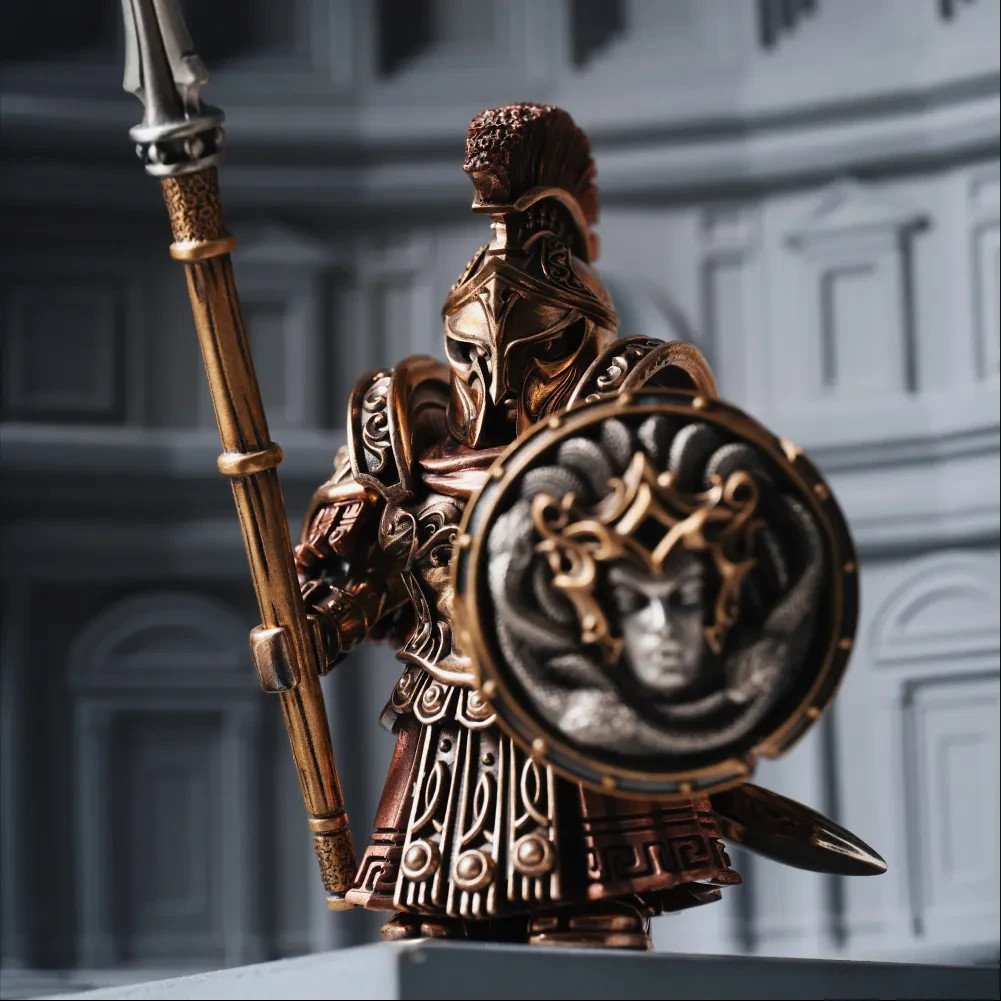 Spartan Warrior Figurine Magnetic Metal Toy Handcrafted Gift for
