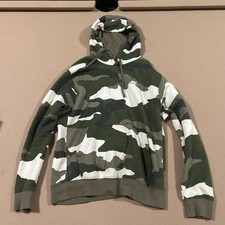 Nike Hoodie Mens L Camo Sweatshirt Swoosh Embroidered Check Logo Sweater