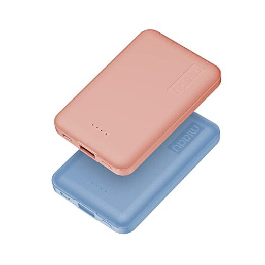 2-Pack 5000mAh Mini Portable Charger, Power Pack with 5V 2.4A USB Output,