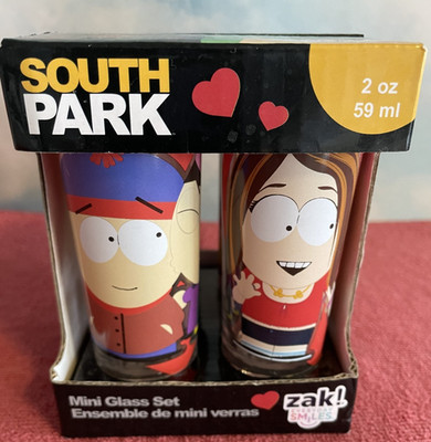ZAK South Park Set of 4 Mini Glass Set  2oz Shot  2023 Valentine New in Package!