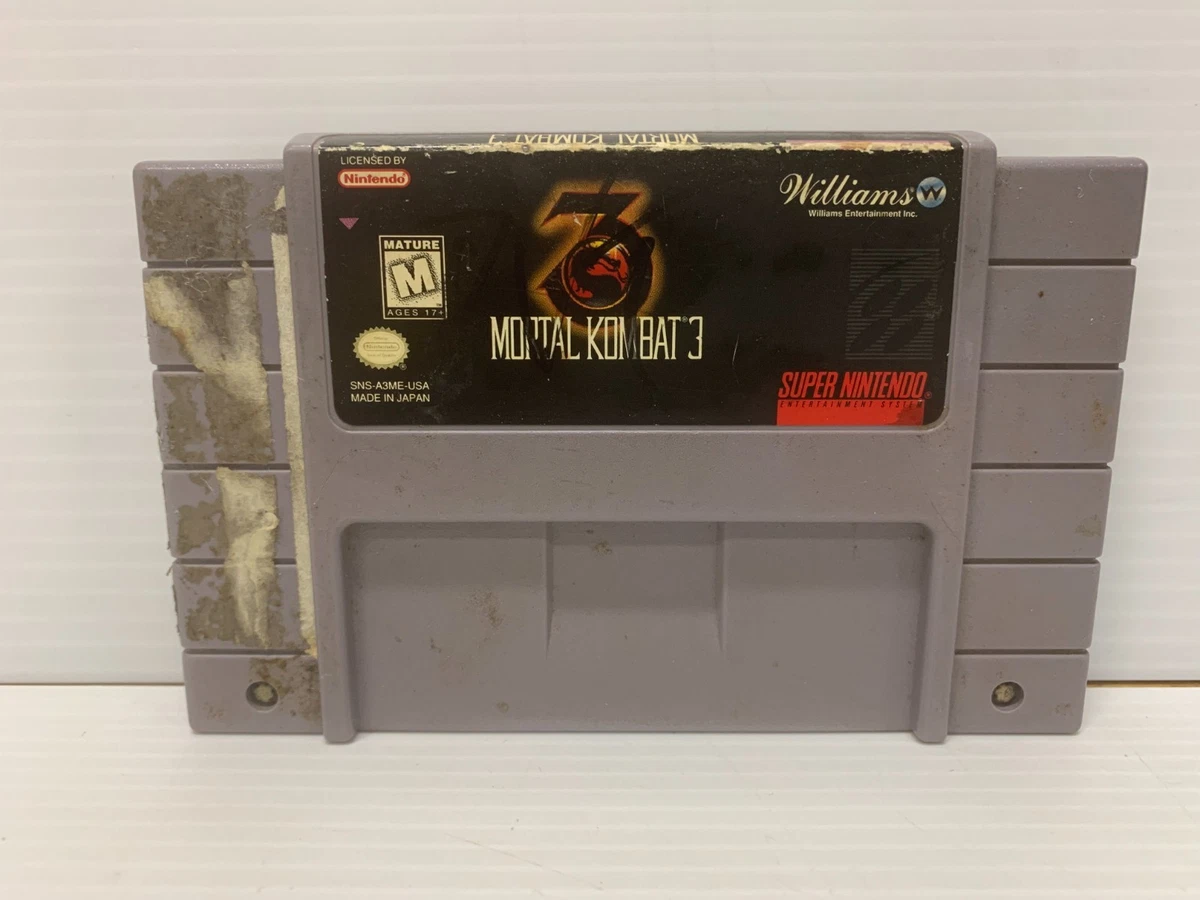 Nintendo SNES Mortal Kombat 3 NTSC-U/C (US/CA) Video Games for
