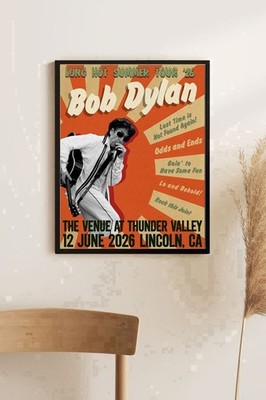 Bob Dylan Long Hot Summer Tour 2026 Lincoln Concert Poster