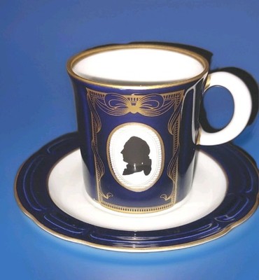Weimar Porzellan Mokka Tasse Scherenschnitt-Dekor  Johann Wolfgang von Goethe