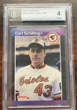 1989 Donruss Baltimore Orioles CURT SCHILLING #635 Graded 4 VG-EX