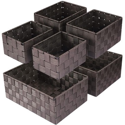 Woven Storage Baskets, Storage Bins, Cube Basket Container Baskets Storage Bo...