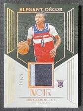 Bub Carrington 2024-25 Panini Noir Elegant Decor Materials Patch RC /25 #EDR-BUB