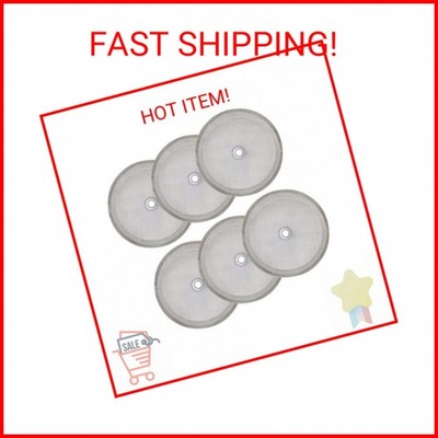 6 Pieces French Press Filters Screen, 4 Inch Stainless Steel Mesh Screen and Rep