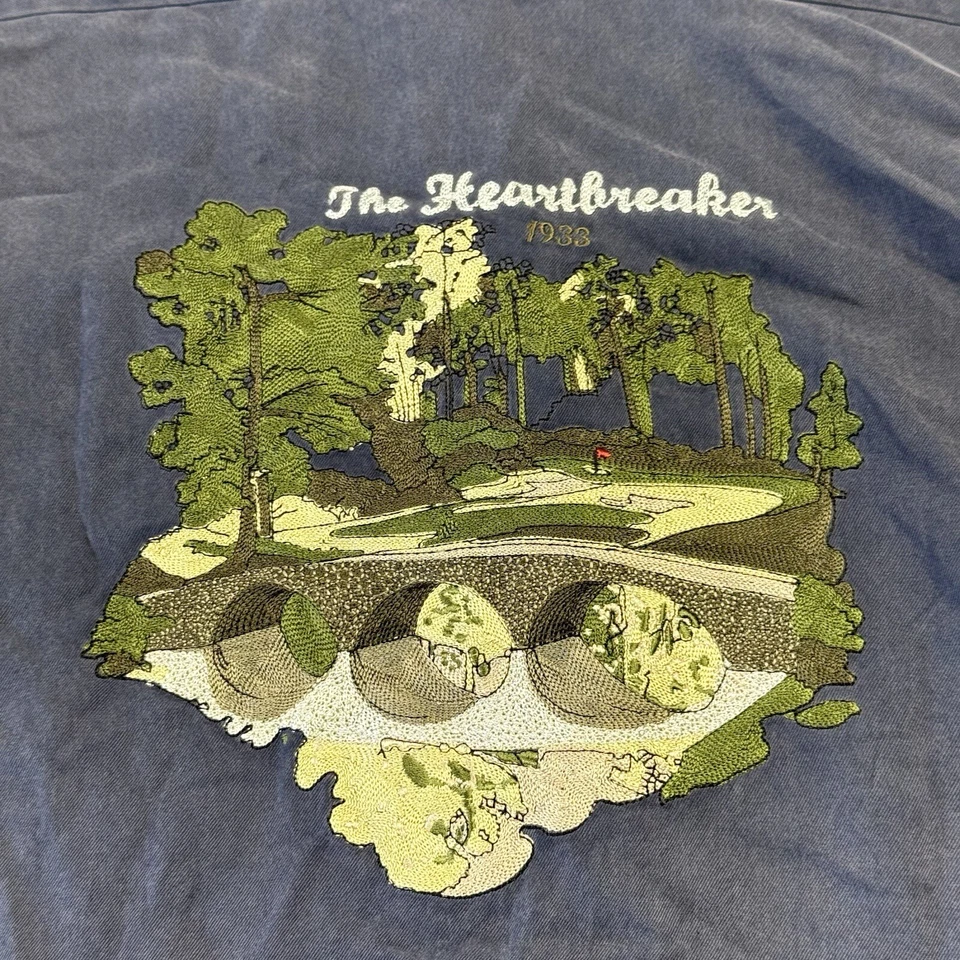 Camisa de golf Nat Nast edición limitada para hombre bordada The Heartbreaker azul grande Foto 2 de 4