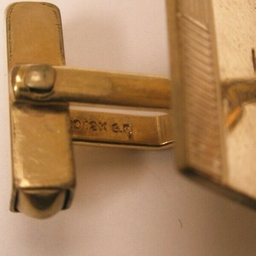 V Monogram Engraved 1/20 12K GOLD FILLED Initial Letter Font Vintage Cuff Links - Picture 8 of 8