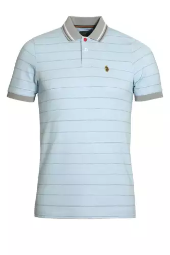 Mens Polo Shirt LUKE SPORT Brahamas Polo Shirt White Mix