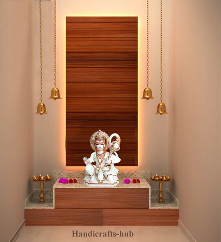 12 Inch white Marble Stone Hanuman Statue Idols Murti Moorti Sculptures Bajrang - Picture 6 of 6