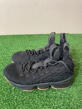 Nike Lebron XV 15 GS Youth Size 7y Black/gum Basketball Shoes 922811 001