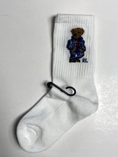 Polo Ralph Lauren Polo Bear Crew Socks Cotton-Blend, 1 Pair Smaller Size 7.5-9 