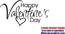Happy Valentines Day Letters Graphic Die Cut decal sticker Car Truck Boat 12"