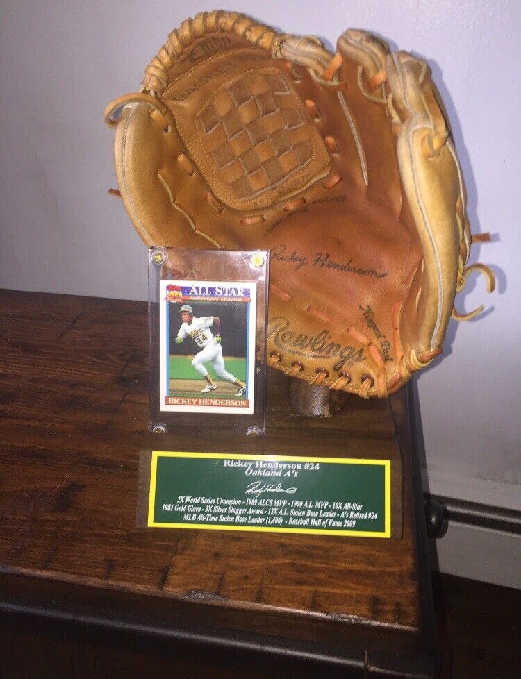 OFFicial Rickie Henderson Oakland A’s Glove Vintage Max 52% OFF Baseball