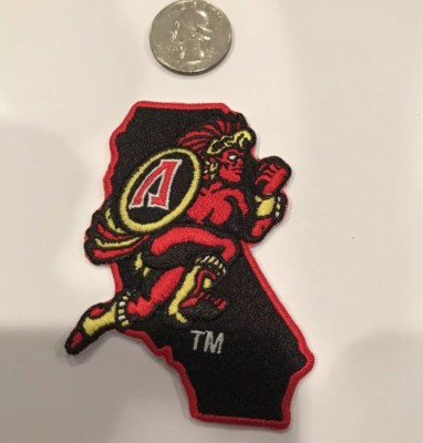 SDSU SAN DIEGO STATE AZTECS VINTAGE EMBROIDERED IRON ON PATCH  3.25'' X 2.5''