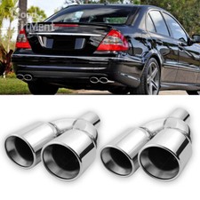 2.5" In 3.5'' Out 9.5'' Length Dual Exhaust Pipe Tips For Mercedes-Benz E-Class